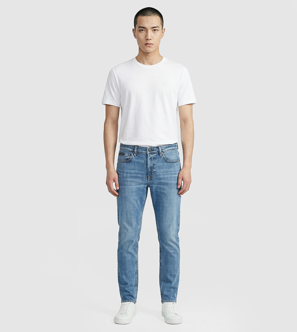Calvin Klein  Round Neck T-Shirts - White Round Neck T-Shirts