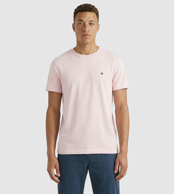 تومي هيلفيغر - وردي Round Neck T-Shirts