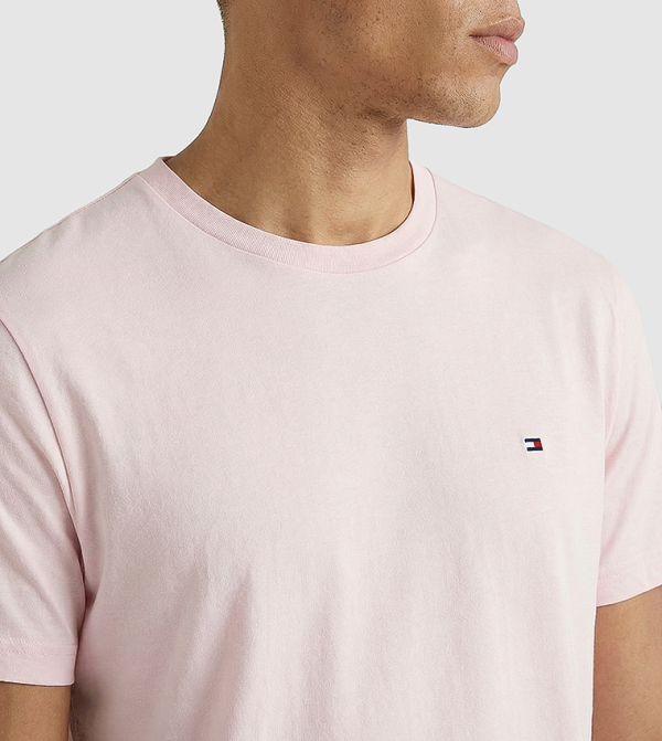 تومي هيلفيغر - وردي Round Neck T-Shirts