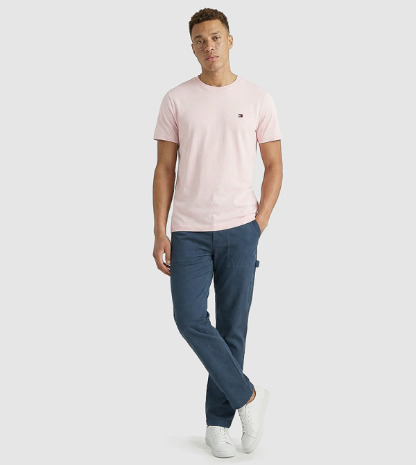 تومي هيلفيغر - وردي Round Neck T-Shirts