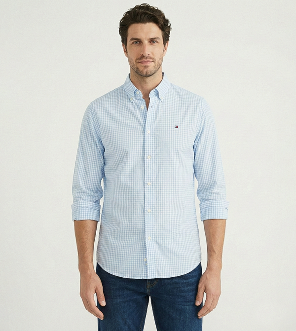 تومي هيلفيغر  أكمام طويلة - أزرق Long Sleeves