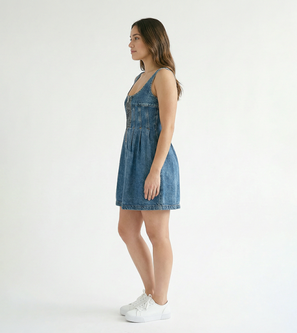 تومي هيلفيغر  corset-bubble-edit - أزرق Mini Dresses