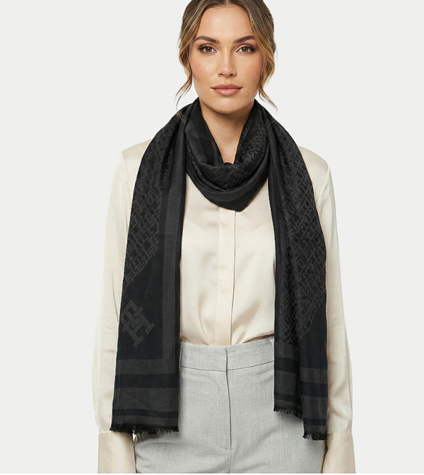 Tommy Hilfiger  Scarves - Black Woven Scarves
