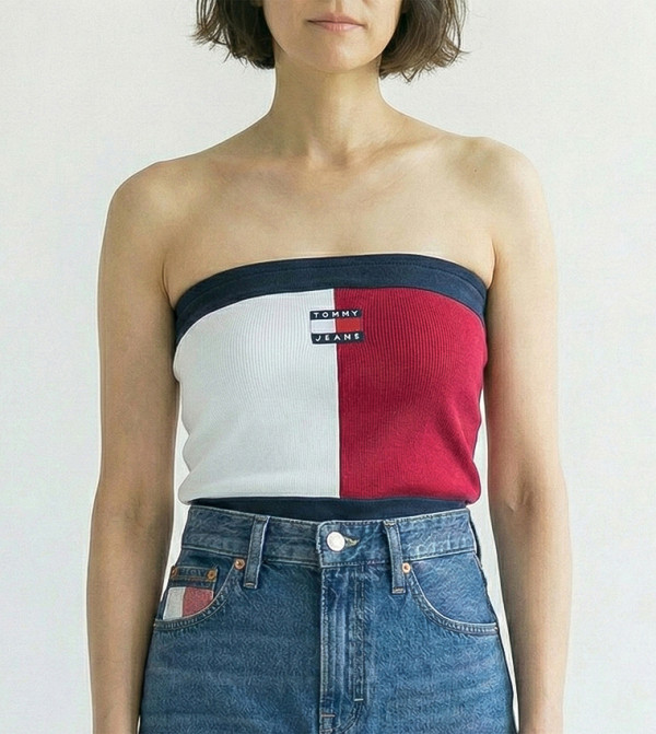 Tommy Hilfiger Cropped Tops - Multi Cropped Tops