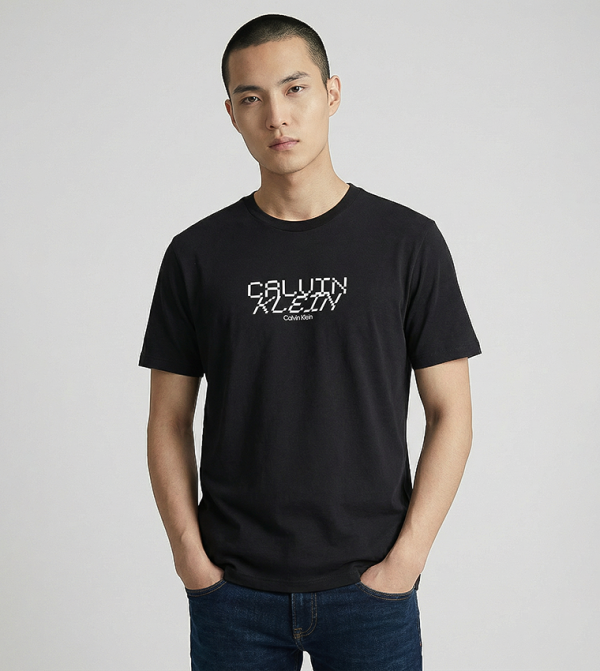 كالفن كلاين جينز كالفن كلاين جينز - أسود Round Neck T-Shirts