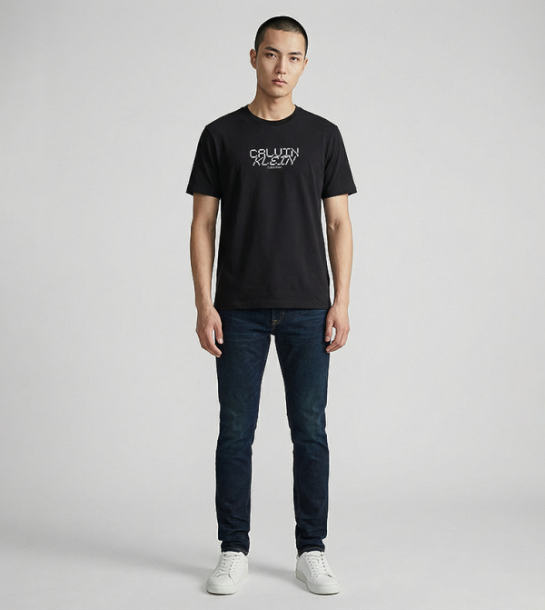 كالفن كلاين جينز كالفن كلاين جينز - أسود Round Neck T-Shirts