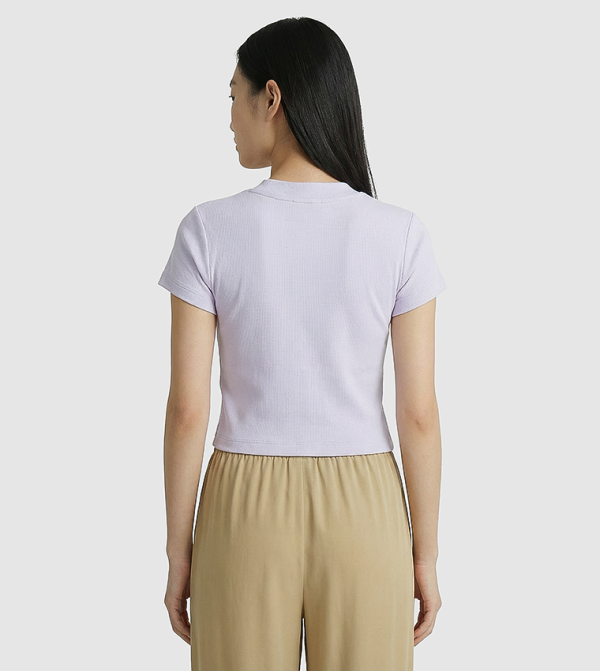 Calvin Klein Jeans  everyday-essentials - Lavender Short Sleeve T-Shirts