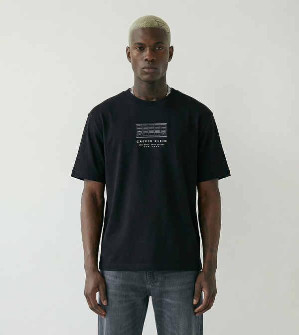 كالفن كلاين جينز كالفن كلاين جينز - أسود Round Neck T-Shirts