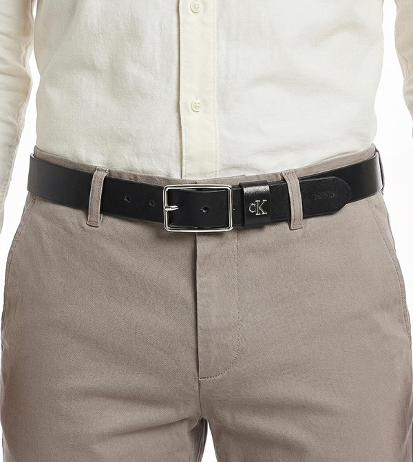 كالفين كلاين  أحزمة - أسود Leather Belts