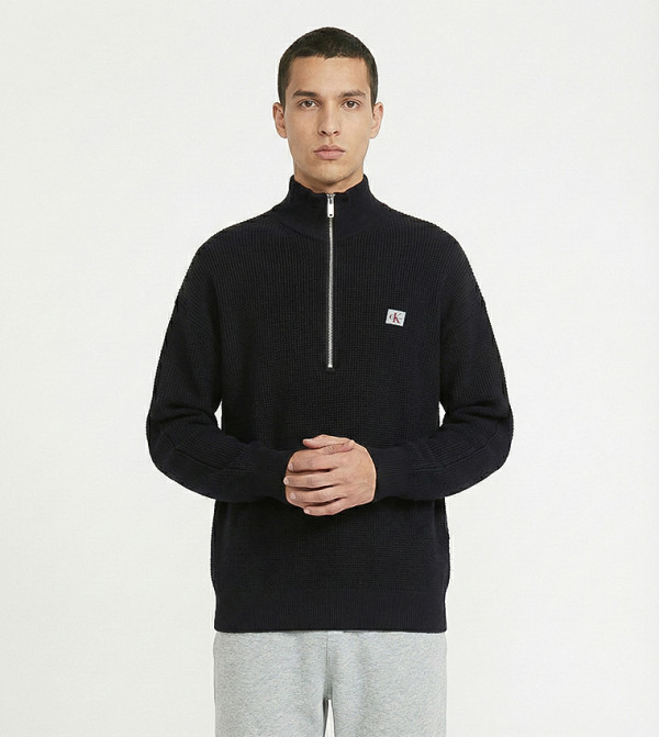 كالفن كلاين جينز سترات بياقة السلحفاة - أسود Turtle neck Sweaters