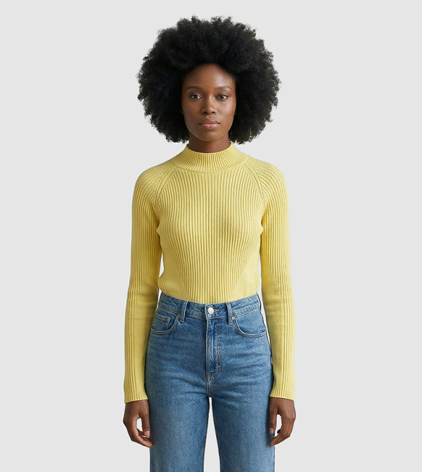 Calvin Klein Jeans  Sweaters & Cardigans - Yellow Turtle neck Sweaters