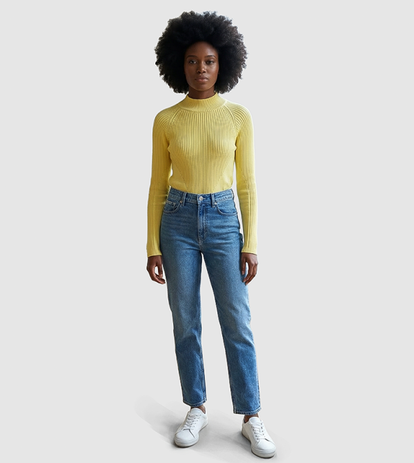 Calvin Klein Jeans  Sweaters & Cardigans - Yellow Turtle neck Sweaters