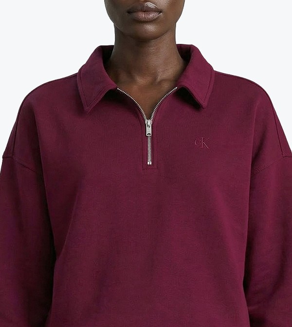 Calvin Klein Jeans  Hoodies & Sweatshirts - Burgundy Sweatshirts