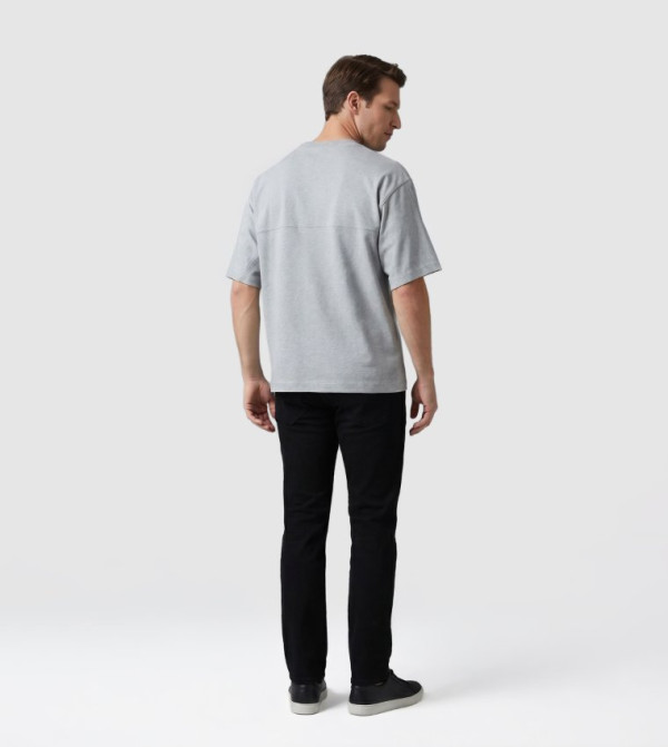 Calvin Klein striped-society-m - Grey Round Neck T-Shirts