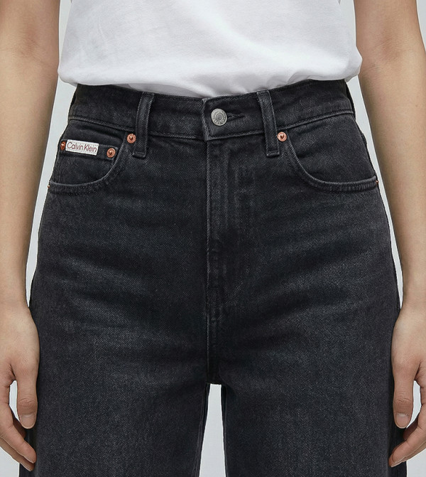 كالفن كلاين جينز ساق واسعة - أسود Wide Leg Jeans