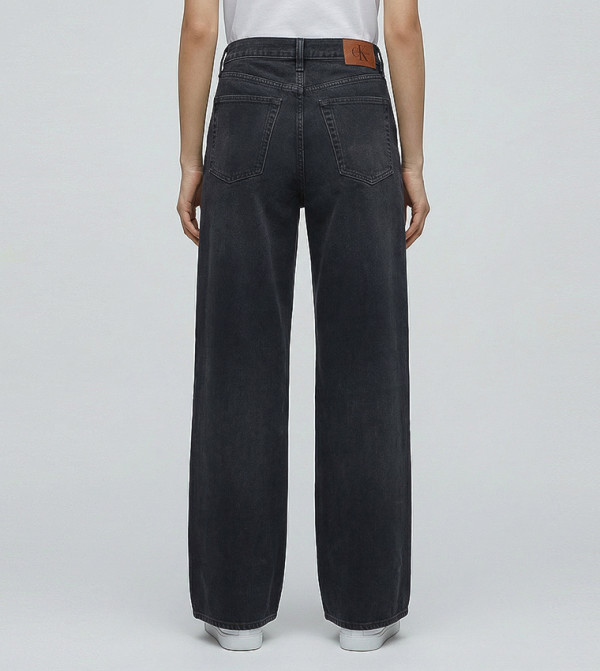 كالفن كلاين جينز ساق واسعة - أسود Wide Leg Jeans