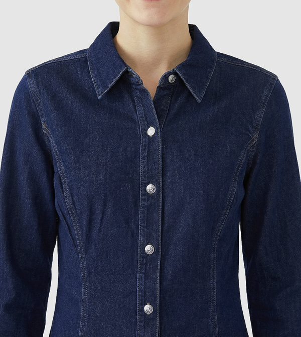 كالفن كلاين جينز vacation-loading-w - أزرق Shirt & T-Shirt Dresses