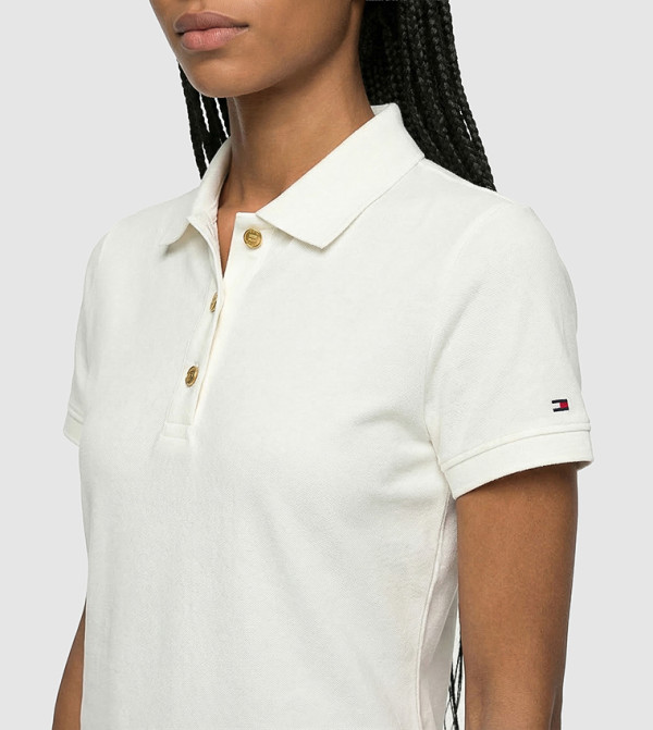 Tommy Hilfiger  Clothing - Cream Polo T-shirts