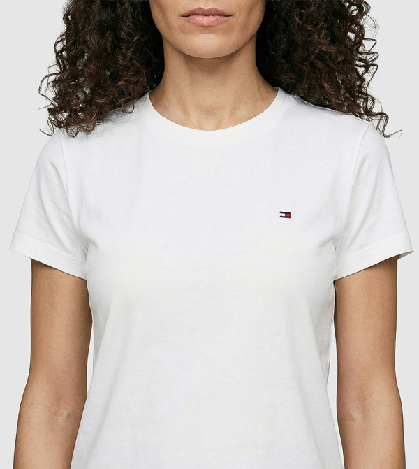 Tommy Hilfiger  Clothing - Ecru Short Sleeve T-Shirts
