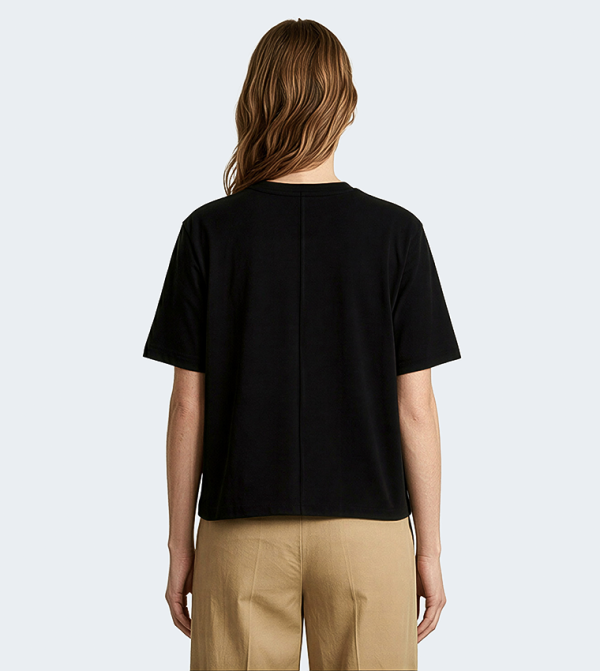 تومي هيلفيغر  تيشيرتات كاجوال - أسود Short Sleeve T-Shirts