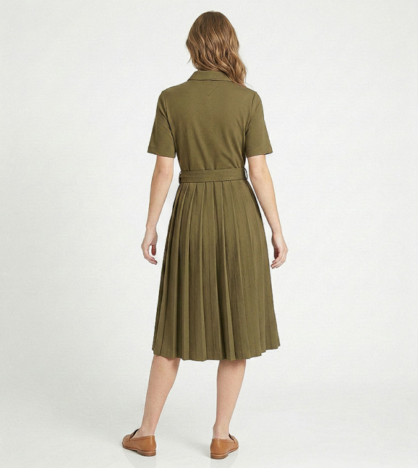 Tommy Hilfiger  vacation-loading-w - Olive Midi Dresses