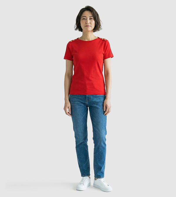 Tommy Hilfiger  Clothing - Red Short Sleeve T-Shirts