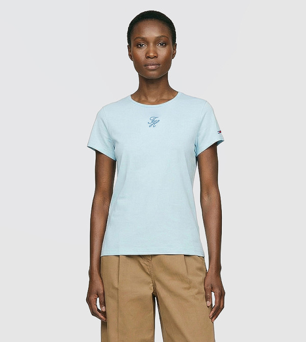 Tommy Hilfiger  T-Shirts - Blue Short Sleeve T-Shirts