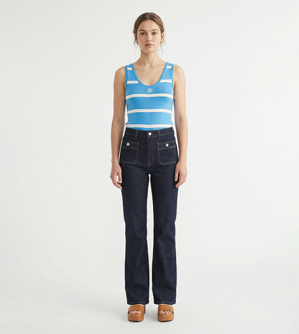 تومي هيلفيغر  جينز بقصة بوت - كحلي Straight Jeans