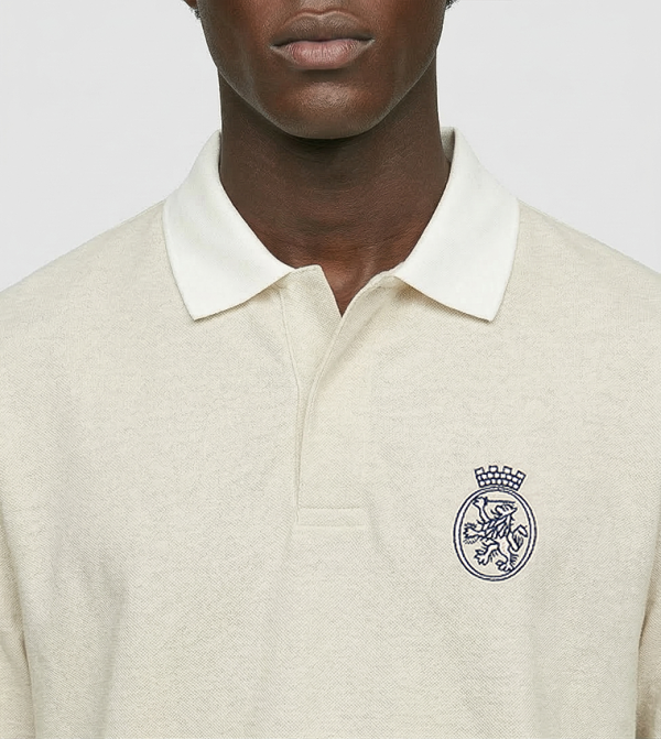 Tommy Hilfiger textured-neutral-linen - Beige Polo T-shirts