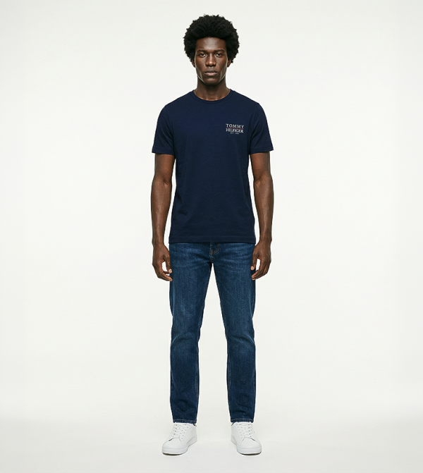 Tommy Hilfiger  Clothing - Navy Round Neck T-Shirts