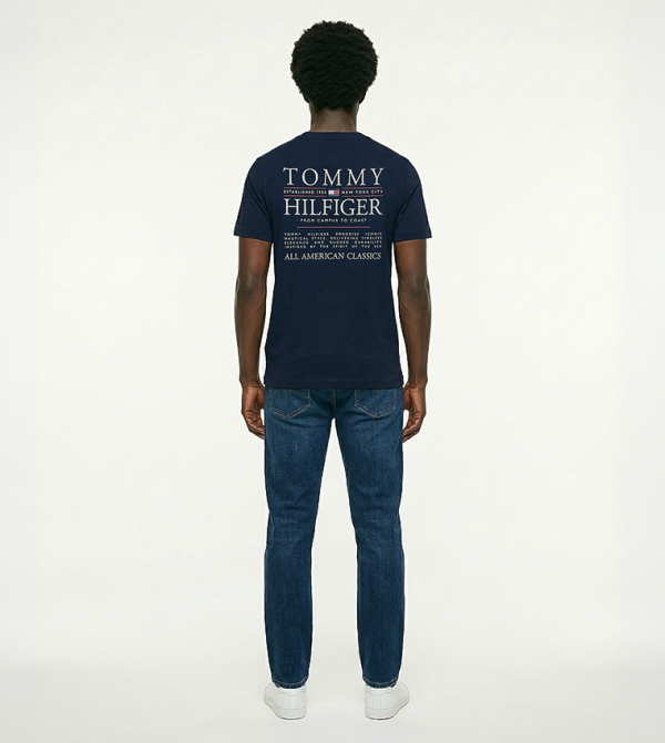 Tommy Hilfiger  Clothing - Navy Round Neck T-Shirts