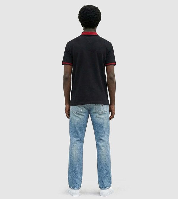 تومي هيلفيغر  textured-neutral-linen - أسود قمصان بولو