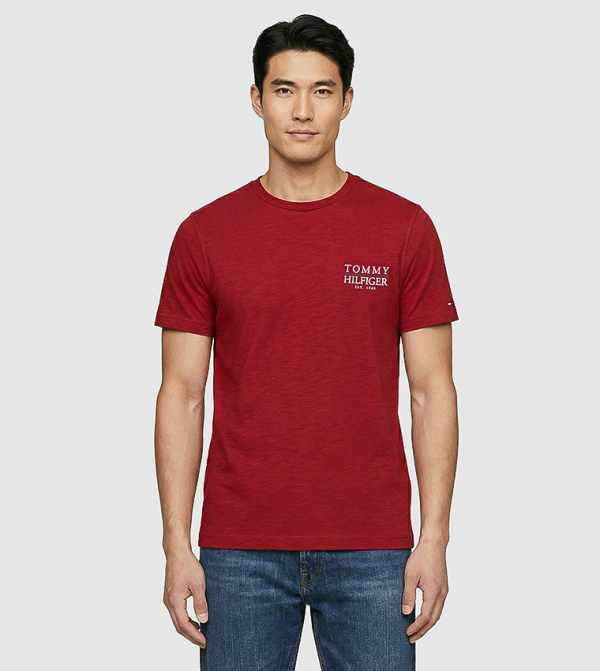 Tommy Hilfiger Tommy Hilfiger - Red Round Neck T-Shirts