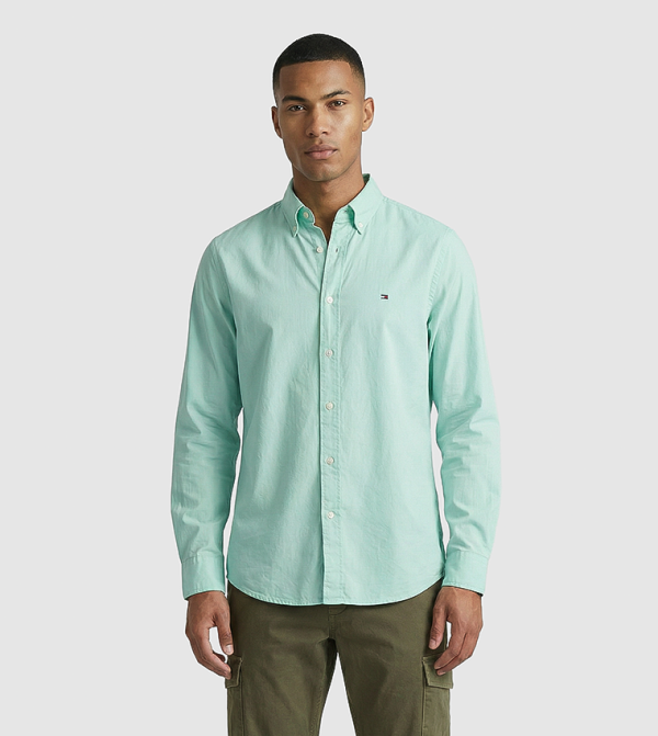تومي هيلفيغر  قمصان - أخضر Long Sleeves