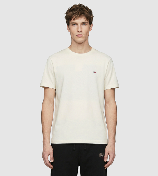 Tommy Hilfiger Tommy Hilfiger - Beige Round Neck T-Shirts
