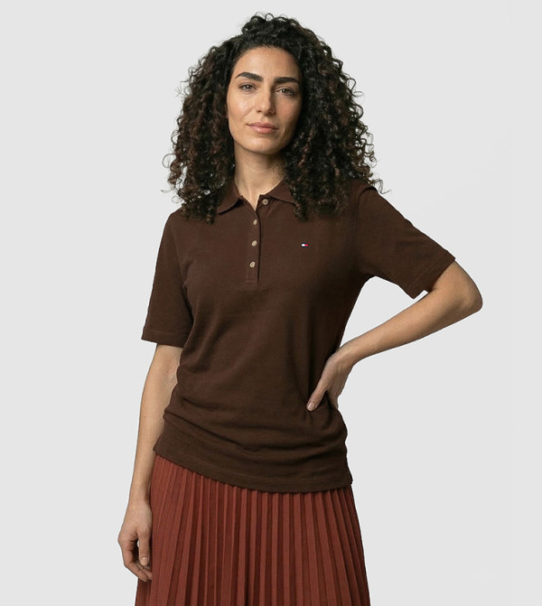 Tommy Hilfiger  Clothing - Brown Polo T-shirts