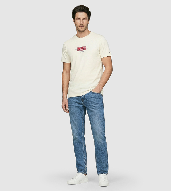 Tommy Hilfiger  Clothing - Beige Round Neck T-Shirts