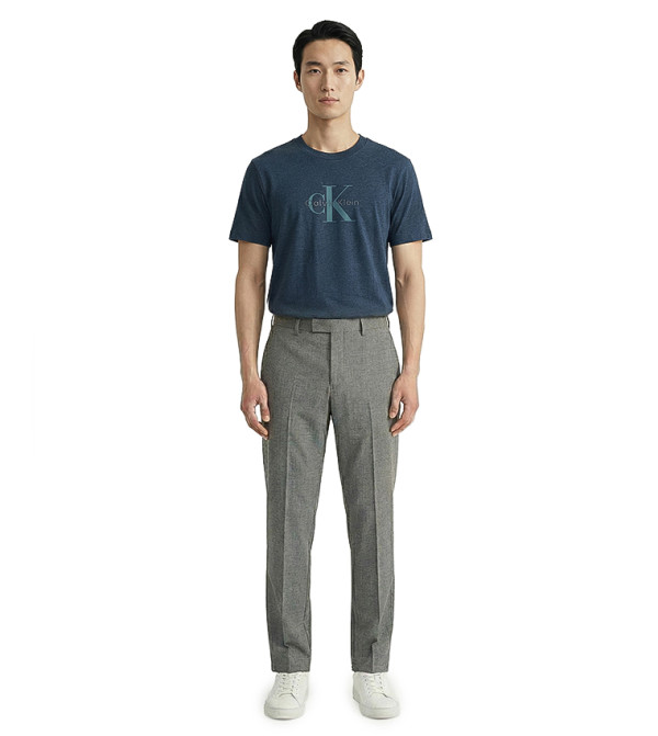 Calvin Klein Jeans  Clothing - Navy Round Neck T-Shirts