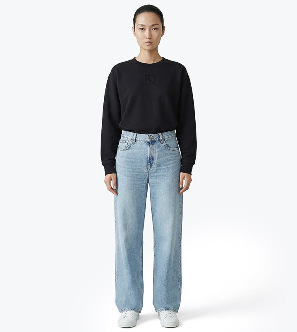 كالفن كلاين جينز  baggy-denim-edit - أزرق Wide Leg Jeans