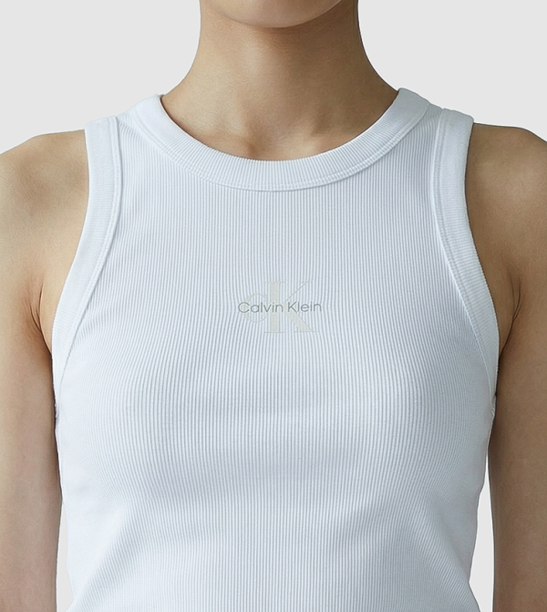 Calvin Klein Jeans Clothing - White Sleeveless Tops
