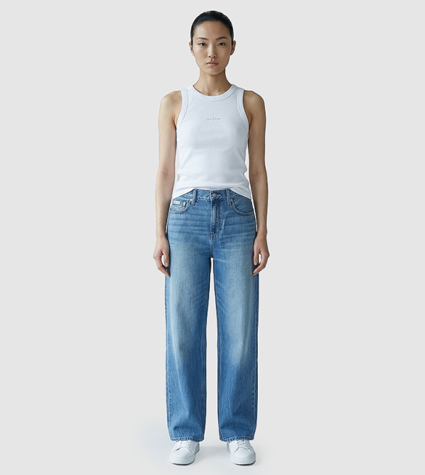 Calvin Klein Jeans Clothing - White Sleeveless Tops
