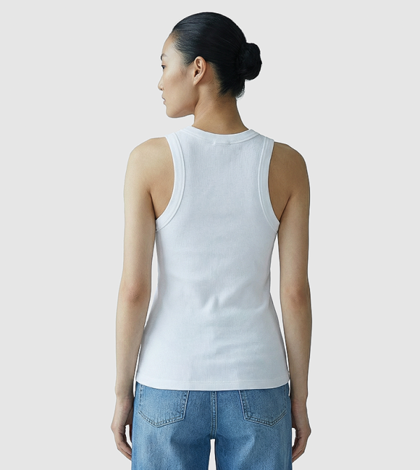 Calvin Klein Jeans Clothing - White Sleeveless Tops