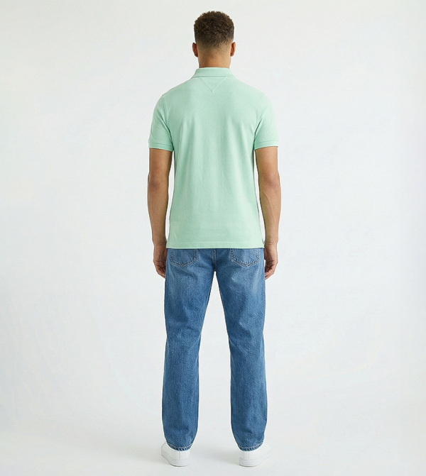Tommy Hilfiger  textured-neutral-linen - Green Polo T-shirts