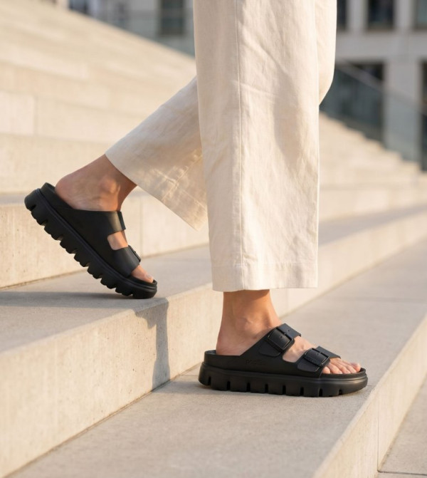 Birkenstock  - Black Flat Sandals