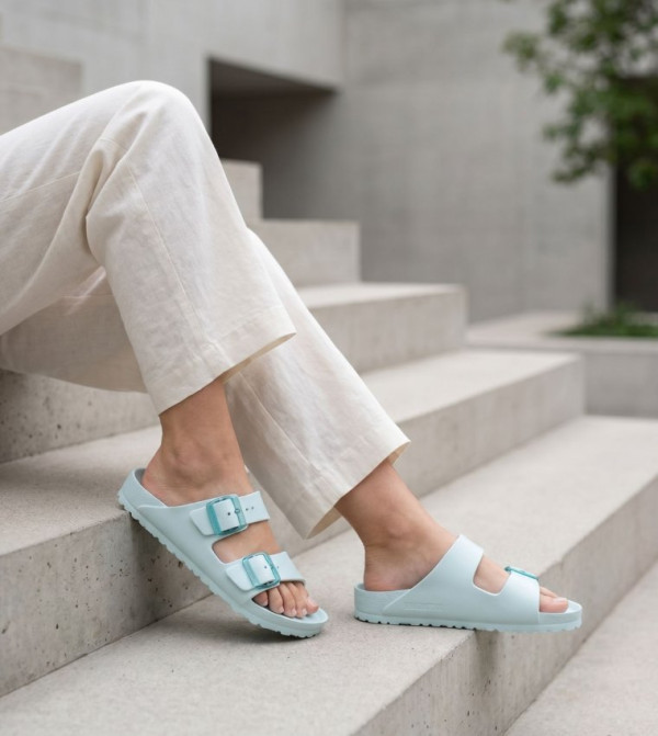 Birkenstock  Shoes - Green Flat Sandals