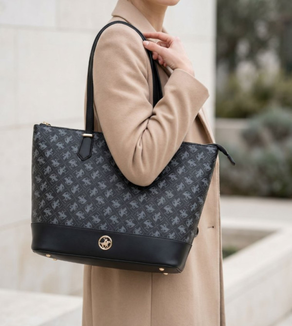Beverly Hills Polo Club Tote Bags - Black Tote Bags