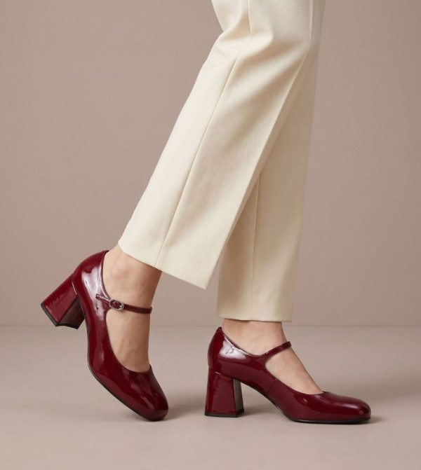 Charles & Keith  Mary Janes - Maroon Mary Janes
