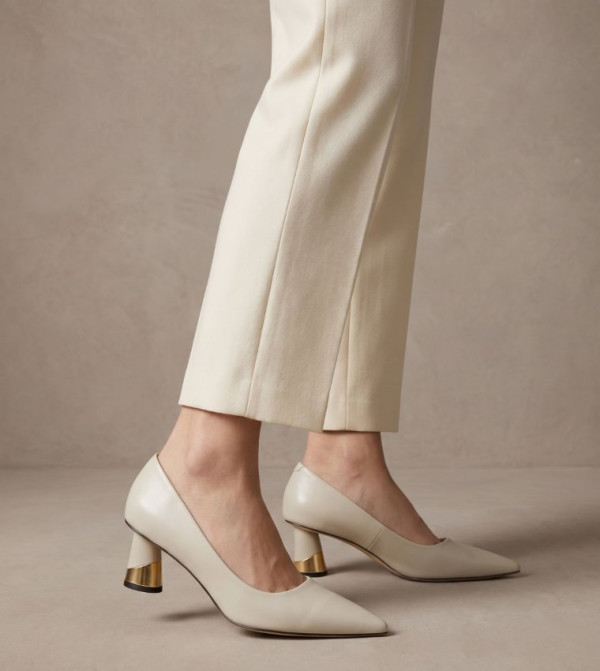Charles & Keith Emirati Womens Day - White Block Heels