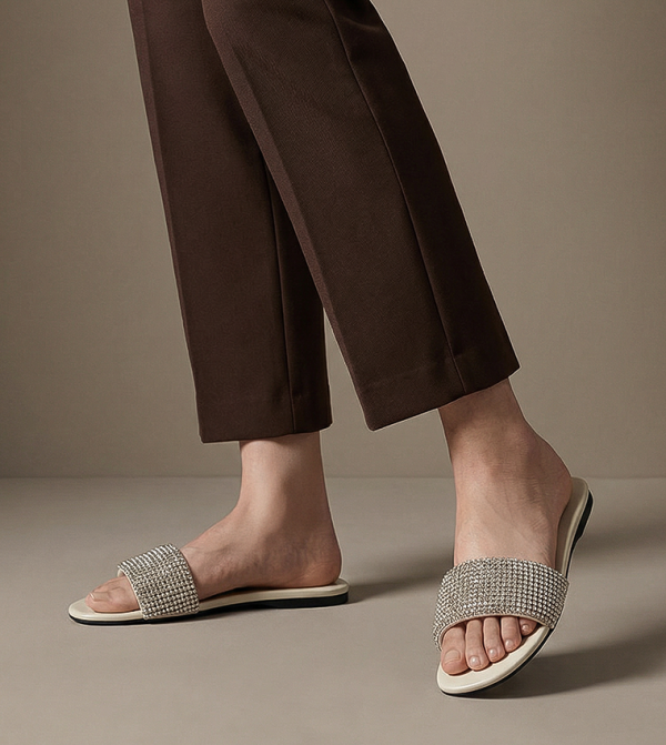 Charles & Keith  Flat Sandals - Gold Flat Sandals