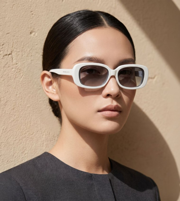 تشارلز آند كيث  مربعة - أبيض Retro Sunglasses